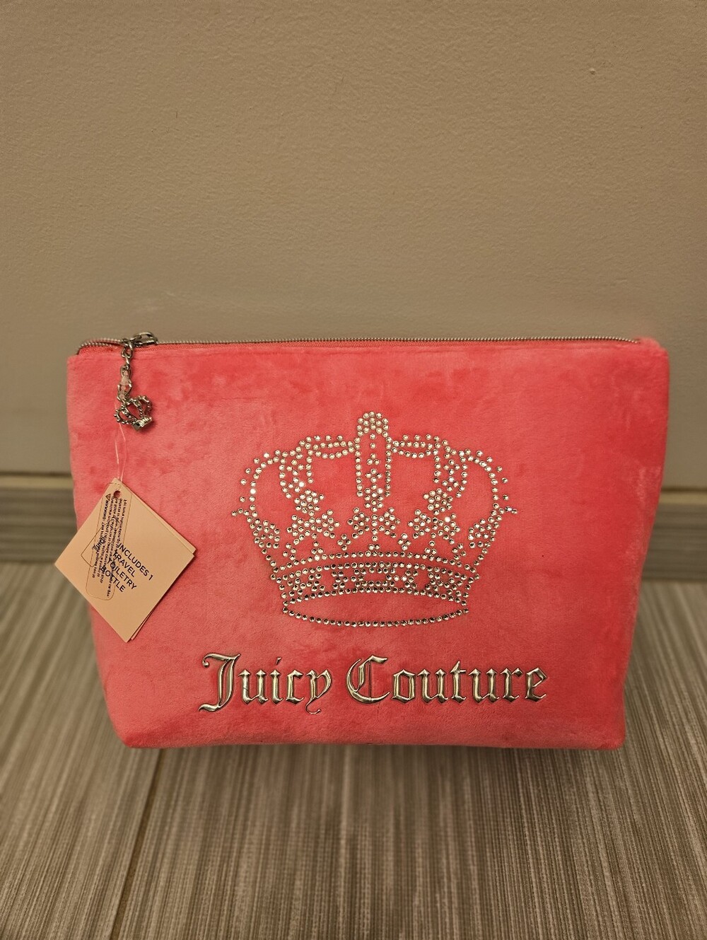 NEW Hot Pink JUICY COUTURE Zippered Cosmetic Bag
